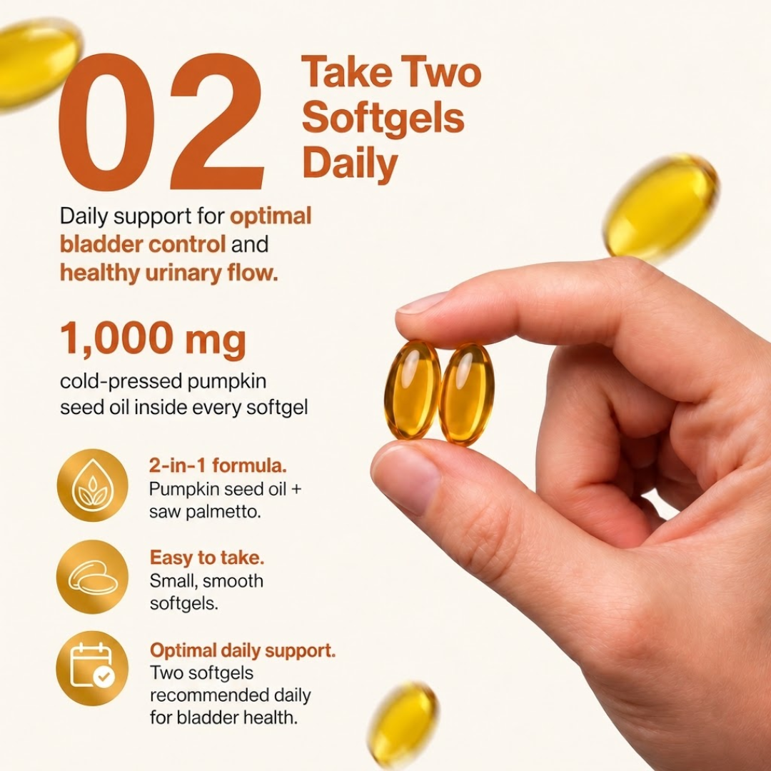 Lunovyn™ Pumpkin Seed Oil - 1000mg Odorless Softgels - Bladder Support