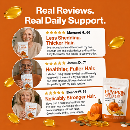 Lunovyn™ Pumpkin Seed Oil - 1000mg Odorless Softgels - Hair Support