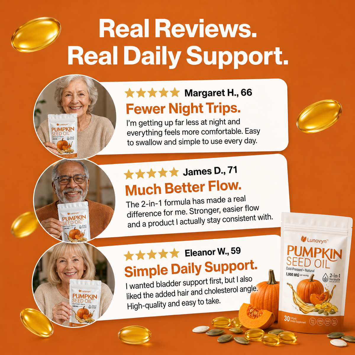 Lunovyn™ Pumpkin Seed Oil Softgels